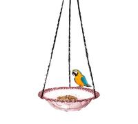 Bird Bath Feeder, Birdbaths for Outdoors, Heavy-Duty Metal Waterer Station, Decorative Basin for Patio Wildlife Viewing, Balcony Deck Observation, 24x24x6cm, Apartment Window Photography