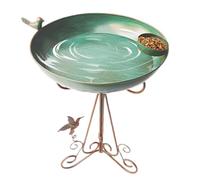 Bird Bath, Feeder Bowl, Weatherproof Outdoor Basin, Multipurpose Hummingbird Accessory 16.93x11.81 Inches for Garden, Deck, Patio, Lawn, Backyard, Balcony, Window Mount, Porch Decor, Wildlife