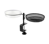 Bird Bath Feeder Combo, Detachable Clamp Basin, 16.54x10.63x7.09 inches Outdoor Water Bowl, Multi Purpose Tray for Parakeet Parrot Hummingbird, Garden Wildlife Attraction Station