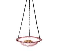 Bird Bath Feeder, Outdoor Birdbaths Station, Heavy-Duty Metal Waterer with Decorative Design, Wildlife Viewing for Patio Balcony Deck, Apartment Window Feeder for Birdwatching and Photography