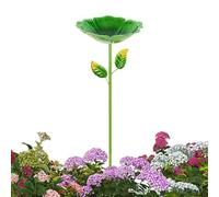 Bird Bath - Flower-Shaped Colorful Metal Stakes Birdbath | Outdoor Garden Bath Bowl Feeder | Metal Rustproof Stakes All-Weather, for Yard Patio Deck Porch Backyard Outside Decor, Hummingbird Tub with