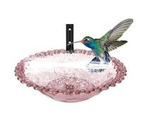 Bird Bath For Garden - PP Iron 23.5x23.5x14cm | Birdbaths & Supports, Birdbath For Garden, Bird Baths Gardens Free Standing, Detachable Birrd Bath Bowl, Birds Water Baths, Birds Feeder Outdoor Patio