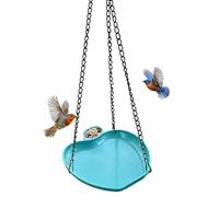 Bird Bath for Outdoors | Hangable Chain Animals Drinking Dish - Garden Bird Bath Water Basin - for Courtyard Patio Yard Balcony Hummingbird Robin Sparrow Swallow