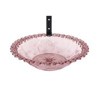 Bird Bath for Outside, 9-Inch Wall Mounted Outdoor Bird Bath, Transparent Hangable Water Feeding Basin, Flower-Shaped Statue for Hummingbird, Parrot, Parakeet, 9.25 x 9.25 x 5.51 inches