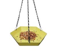 Bird Bath for Outside, Polygonal Outdoor Bird Feeder, Hangable Water Bowl Garden Decoration for Window, Patio, Porch, Indoor, Park, Terrace, Family Birdwatching, Deck, and Balcony