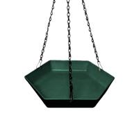 Bird Bath For Outside, Polygonal Outdoor Birds Feeder, Hangable Water Bowl Garden Decoration For Window Patio Porch Indoor Park Terrace Family Birdwatching Deck Balcony