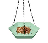 Bird Bath For Outside, Polygonal Outdoor Birds Feeder, Hangable Water Bowl Garden Decoration For Window Patio Porch Indoor Park Terrace Family Birdwatching Deck Balcony