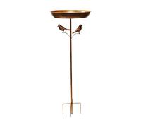 Bird Bath, Garden Bird Feeder, Outdoor Birdbaths, Vintage Freestanding Design with 32 inch Height, Rustproof Metal Long Use, Water Bowl for Patio, Cortile, Oro Porch Decor