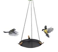 Bird Bath, Garden Feeder, Metal Water Bowl Tray Feeding Supplies Reliable Grounds Art, Hummingbird Balcony Lawn Outdoor Decor, Bath for Yard Accessories, 25.59x9.65x9.65 Inches