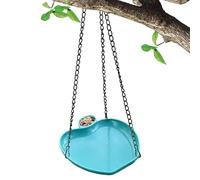 Bird Bath, Hangable Chain Feeder, 7,09 x 8,46 pollici Dish with Hook, Sturdy PP Watering Bowl, Outdoor Basin with Round Style, Animal Station for Courtyard & Patio