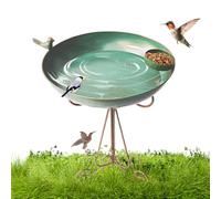 Bird Bath, Hummingbird Feeder, 16.93x11.81 inches Compact Weatherproof Garden Bowl for Patio, Lawn, Balcony, Window or Deck, Outdoor Bird Watching Accessory Porch and Backyard
