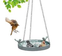 Bird Bath, Metal Garden Bird Baths Outside, Bowls Water Feeders with Chains, Adjustable Height, Durable Metals Patio Decor, Black Finish, for Backyards Balcony Courtyards Outdoor