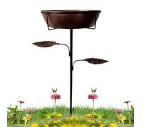 Bird Bath - Metal Rustproof Feeder, Removable Bowl Basin, Garden Lawn Decor, Outdoor Hummingbird Station, Black Tool For Patio Yard Deck Balcony