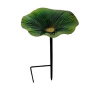 Bird Bath, Outdoor Bird Bath Pole Water Feeder: Flower Shape Decorative Feeding Station with Metal Stake, Aesthetic Garden Decor for Hummingbirds, Outdoor Yard, 25 x 14 cm