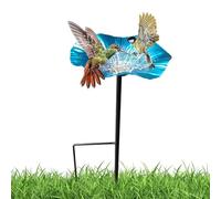 Bird Bath, Outdoor Garden Feeder, Water Ornament with Clear Grip, Patio Lawn Deck Accessory, Pathway Sculpture with Smooth Build, Bird Figurine for Bee Butterfly Hummingbird Backyard
