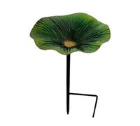 Bird Bath, Outdoor Water Feeder on Pole, 9.84x5.51in, Decorative Flower-Shaped Basin with Metal Stake, Weather-Resistant Design, Ideal for Hummingbirds, Garden, Yard, Outdoor Decor