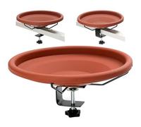 Bird Bath Per Ringhiera Del Ponte - Robusto Vano Di Del Balcone Con Supporto Per Morsetto | Usa Multi Birrd Feeder Per Attrarre Uccelli Selvatici | Baath Deck Monted Bowl Per Il Patio Da