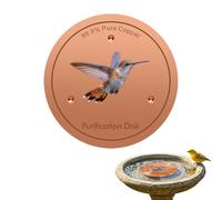 Bird Bath Plate - Bird Bath Pure Copper Plate, Cleaning Disk With Triple-Point Support | Outdoor Fountain treatmentt Insert Hygiene For Garden Yard Lawn Farm Basin Water Stabilization Circulations