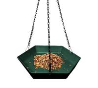 Bird Bath, Polygonal Outdoor Feeder, Hangable Water Bowl, Garden Decoration Accessory, Sturdy Window Patio Porch Birdwatching Feeder for Family Park Terrace Balcony Deck