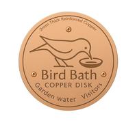 Bird Bath Purifier - Solid Copper Plate Disk, Safe Clean Water Fountain Accessories, Stable Support Feeder Wash Bowl Tool, All Season Nature Physical Filtration - For Garden Patio Yard Lawn Spout