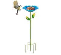 Bird Bath - Rustproof All Weather Flower Shaped Birdbath