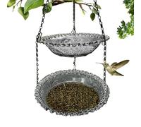 Bird Bath, Small Outdoor Drinking Feeding Pool, Gabbie & Accessories for Birds & Statable, for Yard Garden Deck Patio Pavilion Morning Indoor Use, 9,25 x 9,25 x 2,17 pollici, b, Se référer au