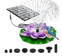 Bird Bath - Solar Powered Floating Fountain Pump Kit for Gardens and Ponds
