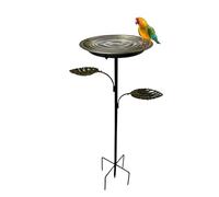 Bird Bath - Stable Weatherproof Vintage Decorative Feeder, Large Bird Bath Stake with Rustic Finish, Outdoor Water Basin, Garden Landscaping Ornament, Avian Spa for Home Backyard Park Aviary Feeding