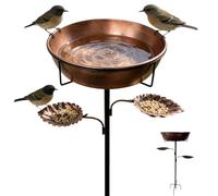 Bird Bath - Versatile Metal Rustproof Feeder With Removable Bowl - User-Friendly Garden Bird Bath - Weather Resistant For Garden Lawn Decor Water Pond Hummingbird Deck Patio Yard Balcony