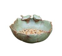 Bird Baths For Outdoors - 25x24x10cm Large Leakproof Feeder - Multi-Purpose Bird Bath Ceramic Outdoor Flower Pot,for Indoor Outdoor Garden Backyard Patio Balcony Windowsill Terrace