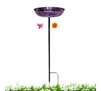 Bird Baths for Outdoors - Metal Wild Birds Feeder Standing Birdbath