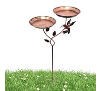 Bird Baths For Outdoors - Weather-Resistant Metal Rustproof Feeder With Removable Bowl | Vintage Stable Base Bird Bath Outdoor | For Garden Lawn Decor Water Pond Hummingbird Deck Patio Yard Balcony