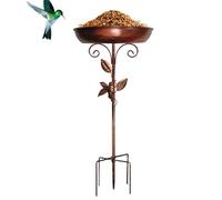 Bird Baths Outdoors, Waterer Birdbath Dish, Weatherproof Vintage Bowl, 76 x 30,5 cm Decorative Garden Accent, for Backyard, Balcony, Farmhouse, Birdwatching Balcony Oro Setting