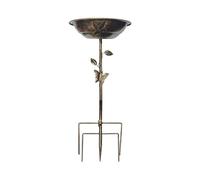 Bird Baths, Vintage Iron Bird Feeder Bath, 29.92x12.8x12.8 inches Heavy Duty standing Birdbath with Garden Yard Stakes, Feeding Station for Backyard, Patio, and Deck Decor