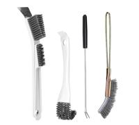 Bird Cage Cleaning Tools - 4 Piece Long Handle Brush Set For Aviary Hygiene