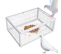 Bird Catcher, Escape Proof Bird Trap, 15,75 x 11,81 x 10,24 pollici Iron Wire Cage, Poultry Control Tool, Outdoor Pet Accessory for Sparrow Parrot Macaw Conure Cockatiel, Silver