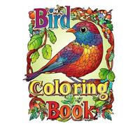 Bird Coloring Book: Bird in Apple Orchard Scenes | Stress Relief Nature Coloring Pages with Detailed Bird Illustrations