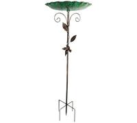 Bird da giardino con supporto - 25 x 25 x 77 cm, per esterni, abbeveratoio per uccelli esterni, abbeveratoio in metallo regolabile in altezza antighiaccio per giardino terrazza balcone