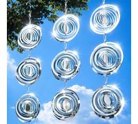 Bird Deterrents for Outside, Reflective 3D Stainless Steel Wind Spinners, Garden Decor, Bird Scare Devices to Keep Woodpeckers, Pigeons Away from Your House, Patio, Orchards