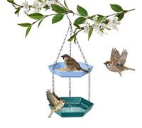 Bird Feeder and Bath - Outdoor Bluebird Feeder,Outside Birdbath Feeding Tray | for Sparrow Robin Bluebird Garden Backyard Patio Balcony Yard Porch Birdwatchers Nature Lovers
