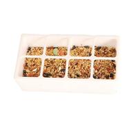 Bird Feeder, Anti Spill Food Bowl, 8 Grid Design, Weather Resistant Material, Easy Mounting System, Excellent for Parrots, Morning Feeding, Courtyards, Balconies, Gardens, Porches