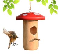 Bird Feeder - Bird Feeders For Outdoors Hanging | Hangable Birds House | Wooden Mushroom Cottage Animal Shelter Garden Hut For Outdoor Yard Tree Balcony Patio Courtyard For Birds Garden Decorations