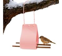 Bird Feeder, Bird Feeding Bowl, Silicone Bowl with Wooden Perches and Adjustable Strap, Portable Outdoor Feeder for Backyard Garden Window Viewing Wildlife Watching Patio