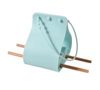 Bird Feeder Bowl - Silicone Bowl Wooden Perches, Adjustable Hanging Strap for Small Birds Easy Fill Bird Feeder for Backyard Garden Decor Window Watching Wildlife Observation Patio Deck Porch