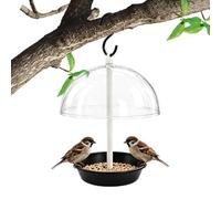 Bird Feeder Bowl - Weather Resistant Garden Hanging Feeding Station | Hemispherical PP and acrylic feeder for finches, hummingbirds and bluebirds in gardens, patios, balconies and yards.