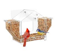 Bird Feeder for Window Clear Suction Cup Finch Feeding Tray