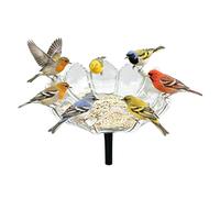 Bird Feeder, Glass Dispenser Garden Feeding Stake, Decorative Hummingbird Nectar Feeder For Patio Lawn Backyard Balcony Park Porch Deck Terrace Garden Outdoor Bird Watching Hanging Feeding Station