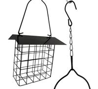 Bird Feeder - Lasting Metal Material, Bird Feeding Station | 6 x 5 x 2 pollici Squirrel Proof Cage Station 275 g, Weatherproof Hanging Nut for Garden Yard and Balcony Use