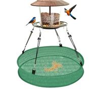Bird Feeder - Polyester 50x50x10cm 19.69x19.69x3.94in Spill Proof Seed Catcher Tray | Window Bird Feeding Net, Heavy Duty Biŕd Food Collector, Outdoor Feeding Accessory | for backyard garden porch