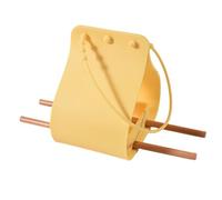 Bird Feeder - Silicone Bowl With Wooden Perches | Adjustable Strap Hanging Feeder | Small Bird Feeders For Backyard Garden Decor | Window Viewing Wildlife Watching Patio Deck Porch